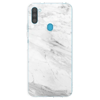 Picasee silikónový prehľadný obal pre Samsung Galaxy M11 - White marble