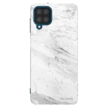 Picasee silikónový prehľadný obal pre Samsung Galaxy A12 A125F - White marble