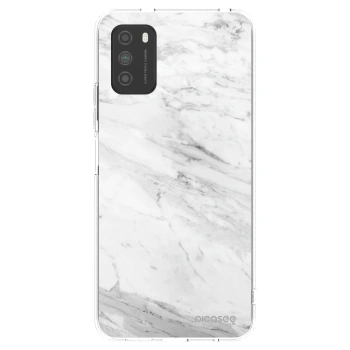 Picasee silikónový prehľadný obal pre Xiaomi Poco M3 - White marble