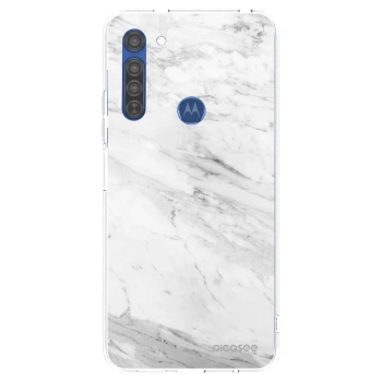 Obal pre Motorola Moto G8 - White marble
