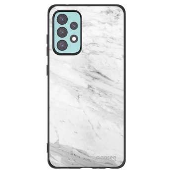 Picasee silikónový čierny obal pre Samsung Galaxy A72 A725F - White marble