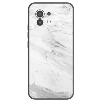 Picasee silikónový čierny obal pre Xiaomi Mi 11 - White marble