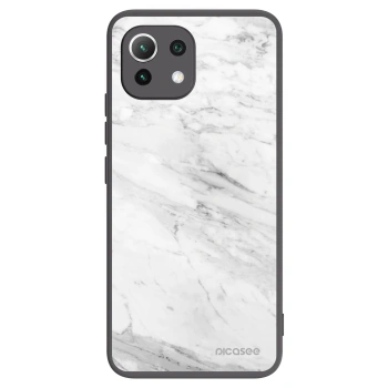Picasee silikónový čierny obal pre Xiaomi Mi 11 Lite - White marble