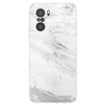 Picasee silikónový prehľadný obal pre Xiaomi Poco F3 - White marble