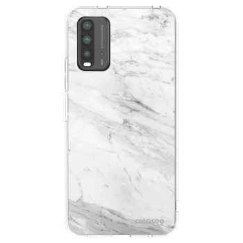 Picasee silikónový prehľadný obal pre Xiaomi Redmi 9T - White marble
