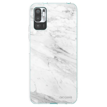 Picasee silikónový prehľadný obal pre Xiaomi Redmi Note 10 5G - White marble