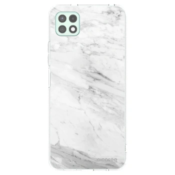 Picasee silikónový prehľadný obal pre Samsung Galaxy A22 A226B 5G - White marble