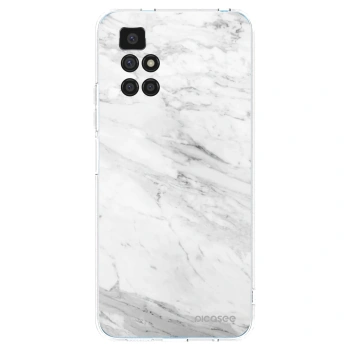 Picasee silikónový prehľadný obal pre Xiaomi Redmi 10 - White marble