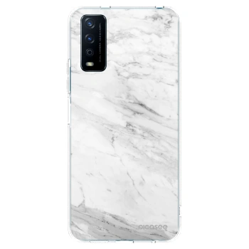 Picasee silikónový prehľadný obal pre Vivo Y11s - White marble