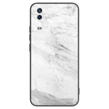 Picasee silikónový čierny obal pre Vivo Y11s - White marble