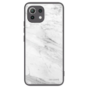 Picasee silikónový čierny obal pre Xiaomi 11 Lite 5G NE - White marble