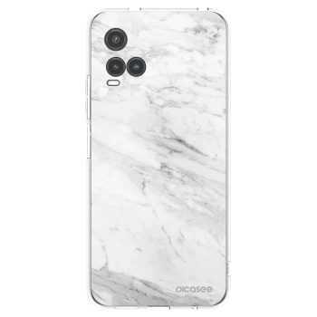 Picasee silikónový prehľadný obal pre Vivo Y33s - White marble