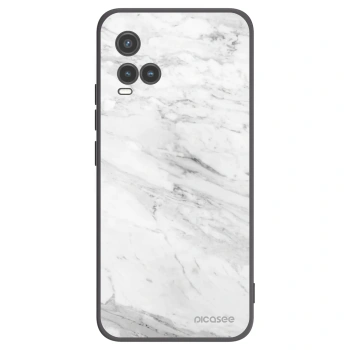 Picasee silikónový čierny obal pre Vivo Y33s - White marble