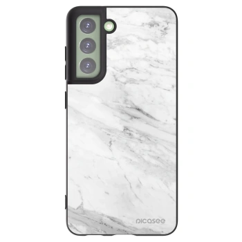 Picasee silikónový čierny obal pre Samsung Galaxy S21 FE 5G - White marble