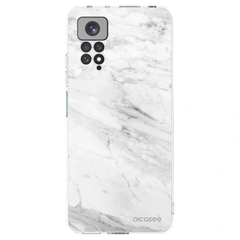 Picasee silikónový prehľadný obal pre Xiaomi Redmi Note 11 - White marble