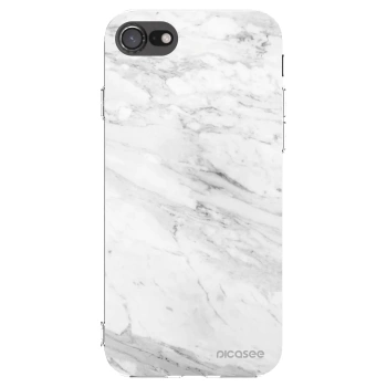 Picasee silikónový prehľadný obal pre Apple iPhone SE 2022 - White marble