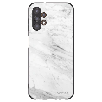 Picasee silikónový čierny obal pre Samsung Galaxy A13 4G A135 - White marble