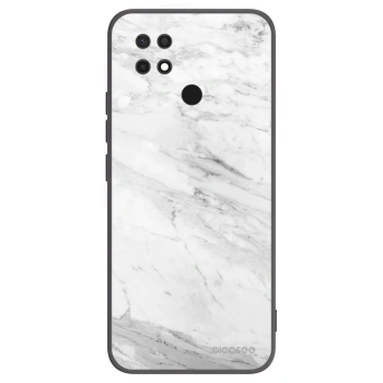 Picasee silikónový čierny obal pre Xiaomi Redmi 10C - White marble