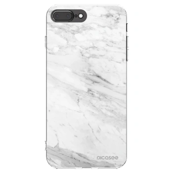 Picasee silikónový prehľadný obal pre Apple iPhone 8 Plus - White marble