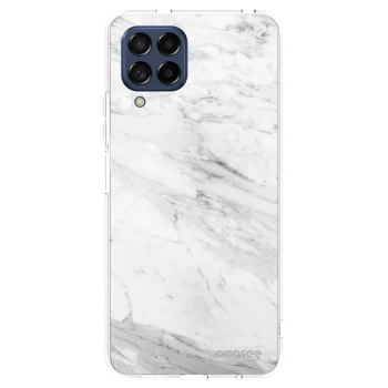 Picasee silikónový prehľadný obal pre Samsung Galaxy M53 5G - White marble