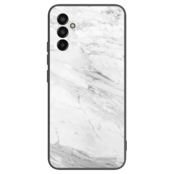 Picasee silikónový čierny obal pre Samsung Galaxy M13 M135F - White marble