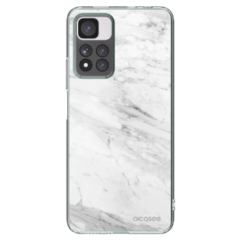 Picasee silikónový prehľadný obal pre Xiaomi Redmi Note 11 Pro+ 5G - White marble