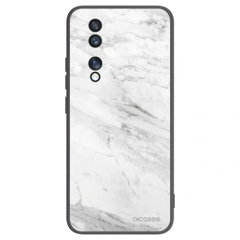 Picasee silikónový čierny obal pre Honor 70 - White marble