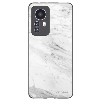 Picasee silikónový čierny obal pre Xiaomi 12T - White marble
