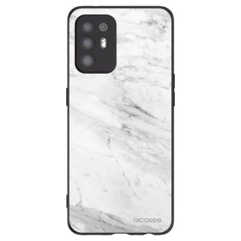 Picasee silikónový čierny obal pre OPPO A94 5G - White marble