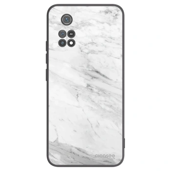 Picasee silikónový čierny obal pre Xiaomi Poco M4 Pro - White marble