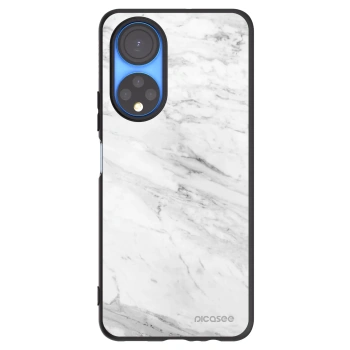 Picasee silikónový čierny obal pre Honor X7 - White marble