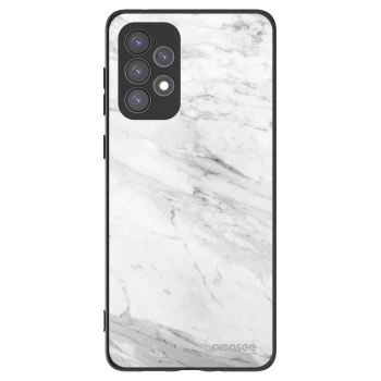 Picasee silikónový čierny obal pre Samsung Galaxy A73 5G - White marble