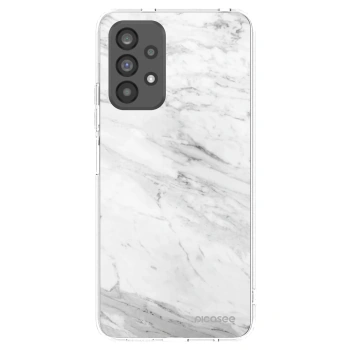 Picasee silikónový prehľadný obal pre Samsung Galaxy A73 5G - White marble