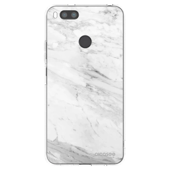Picasee silikónový prehľadný obal pre Xiaomi Redmi A1 - White marble