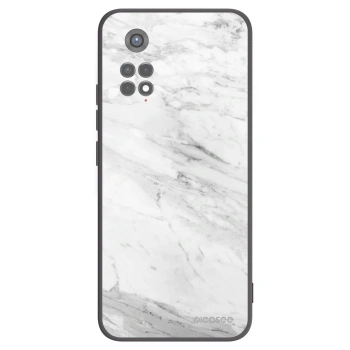 Picasee silikónový čierny obal pre Xiaomi Redmi Note 11S 5G - White marble