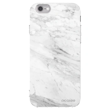 Picasee silikónový prehľadný obal pre Apple iPhone 6/6S - White marble