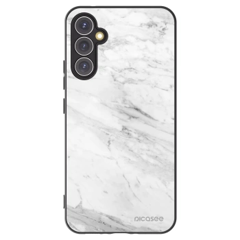 Picasee silikónový čierny obal pre Samsung Galaxy A34 5G A346B - White marble