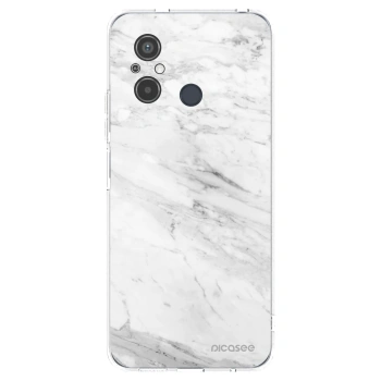 Picasee silikónový prehľadný obal pre Xiaomi Redmi 12C - White marble