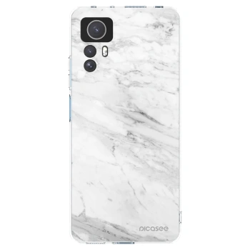 Picasee silikónový prehľadný obal pre Xiaomi Redmi Note 12S - White marble