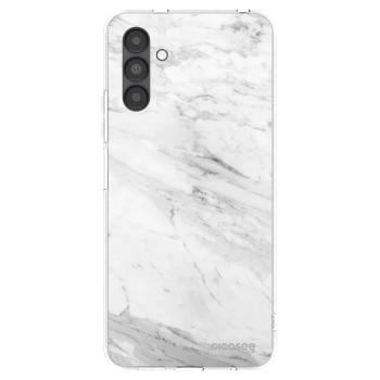 Picasee silikónový prehľadný obal pre Samsung Galaxy A04s A047F - White marble