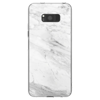 Picasee silikónový prehľadný obal pre Samsung Galaxy S8 G950F - White marble