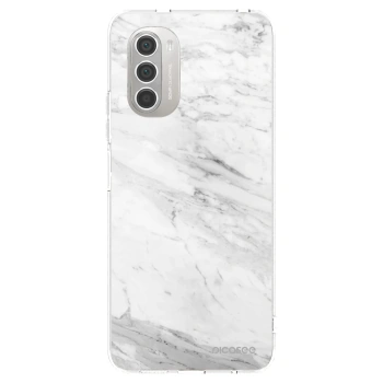 Picasee silikónový prehľadný obal pre Motorola Moto G51 - White marble