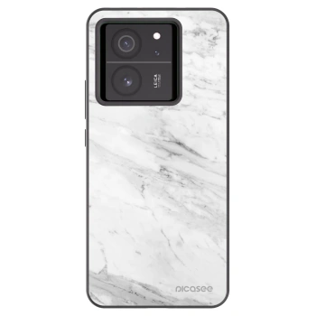 Picasee silikónový čierny obal pre Xiaomi 13T Pro - White marble
