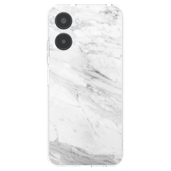 Picasee silikónový prehľadný obal pre Realme 10 4G - White marble