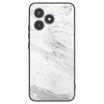 Picasee silikónový čierny obal pre Realme C53 - White marble