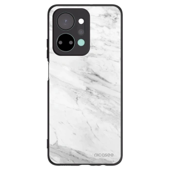 Picasee silikónový čierny obal pre Honor X7a - White marble
