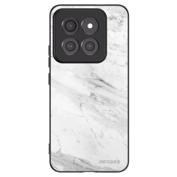 Picasee silikónový čierny obal pre Xiaomi 14 Pro - White marble