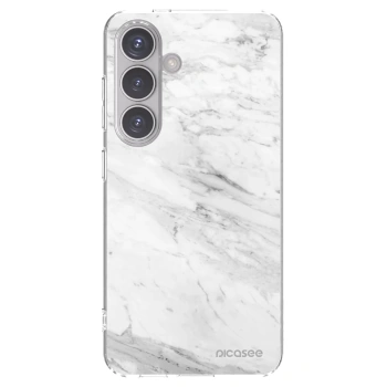 Picasee silikónový prehľadný obal pre Samsung Galaxy S24 S921B 5G - White marble