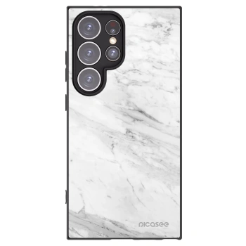 Picasee silikónový čierny obal pre Samsung Galaxy S24 Ultra S928B 5G - White marble