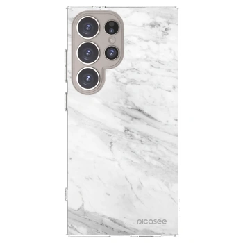 Picasee silikónový prehľadný obal pre Samsung Galaxy S24 Ultra S928B 5G - White marble